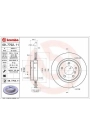 BREMBO 09.7702.11 | Fren Diski Arka Kaplamalı Havalı BMW E46 2001-2005 | 2 Adet