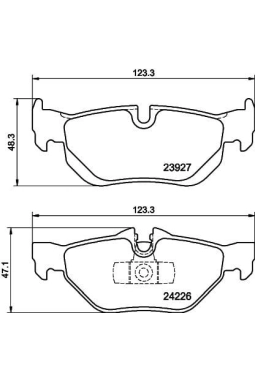 HELLA PAGİD 8DB355011-301 | Fren Balatası Arka (BMW E87-E90 Kulaklı)