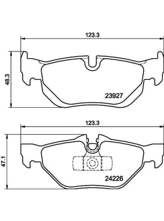HELLA PAGİD 8DB355011-301 | Fren Balatası Arka (BMW E87-E90 Kulaklı)