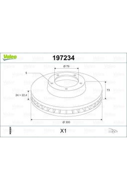 VALEO 197234 | Fren Diski Ön Havalı BMW E81 E82 E87 E88 E90 E91 E92 Z4 E89