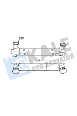 KALE 344795 | Turbo Radyatörü (Intercooler) 07-1-Seri (E81-E87) 3-Seri (E90-E91) X1 (E84)