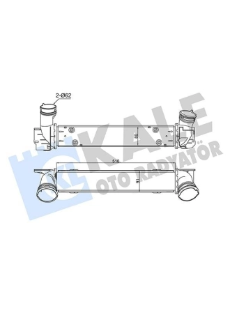 KALE 344795 | Turbo Radyatörü (Intercooler) 07-1-Seri (E81-E87) 3-Seri (E90-E91) X1 (E84)