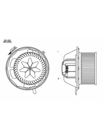MAHLE AB194000S | Kalorifer Motoru 07-1-Seri (E81-E87) 3-Seri (E90-E91) X1 (E84) X3 (F25) X4 (F26)