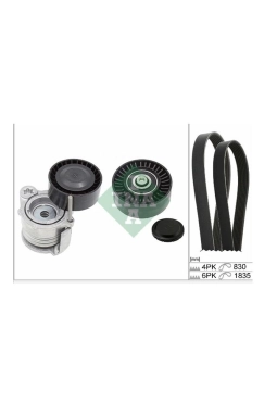 INA 529035910 | Bmw E92 Kasa 320d M47N2 Motor V Kayışı Ve Gergi Rulman Seti
