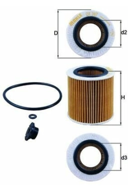 MAHLE OX387D1 | Yağ Filtresi 12-1-Seri (F20-F21) 3-Seri (F30-F31-F34-F35)