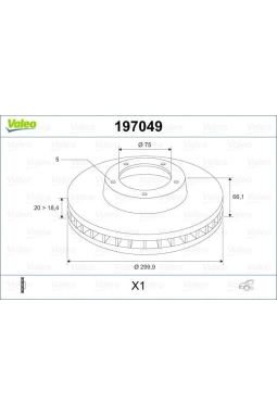 VALEO 197049 | Fren Diski Arka (Havalı) E87 E90 E92