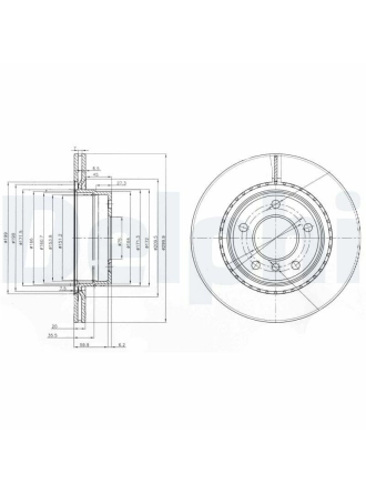 DELPHI BG3901C | Disk Arka 04-1-Seri-3-Seri (E81-E87-F20-F21-F30-F80-E90-E91) Kaplamalı | 1 Adet