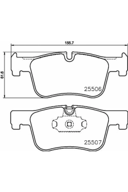 HELLA PAGİD 8DB355019-771 | Fren Balatası Ön BMW F20-F30-F32-F36 / 2550601