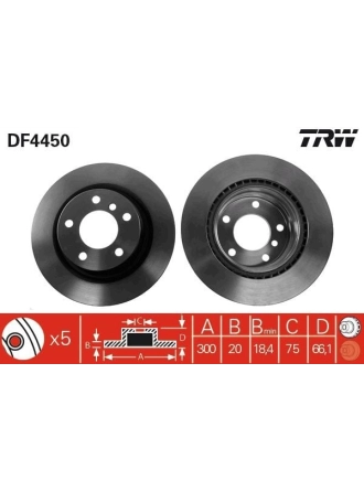 TRW DF4450 | Fren Diski Arka 1 (E81) 06-12116 İ 120 D 120 İ 118 D 120 D 116 İ 120 İ 116 İ 116 D 120 İ 120 D 118 İ 1 (E87) 04-11116 İ 116 İ 116 İ 118 İ 118 İ 118 İ 120 İ 120 İ 120 İ BMW 1 04-BMW 3 07-11 Havalı 300mm