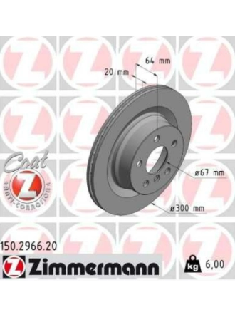 ZIMMERMANN 150.2966.20 | Fren Diski Arka BMW 3 (G20, G80, G28)