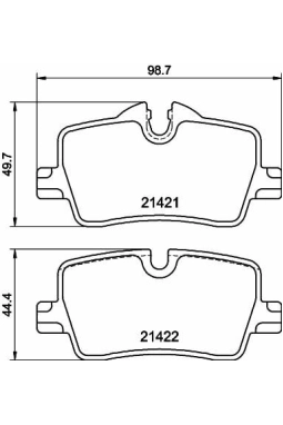 HELLA PAGİD 8DB355040-681 | Fren Balatası (BMW G-20 / 21 / 22 / 23 Arka)