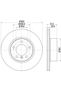 HELLA PAGID 8DD355118-041 | Fren Diski Ön (BMW F20-F30-F32) Hava Kanallı | 2 Adet