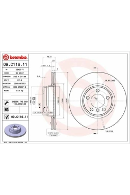 BREMBO 09.C116.11 | Fren Diski F-30 / 32 / 34 Ön Tek