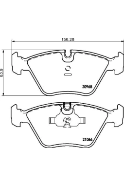 HELLA PAGİD 8DB355007-411 | Fren Balatası Ön Wva 20968 (BMW E32 / E34)