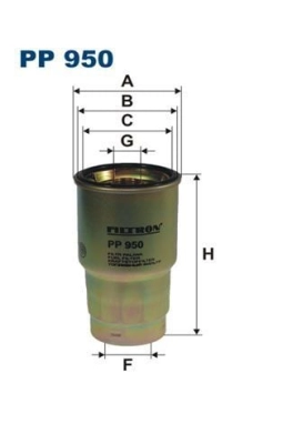 FILTRON PP950 | Mazot Filtresi Corolla-Avensis-Yaris D-4D