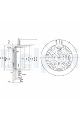 DELPHI BG3042 | Fren Diski Arka Havalı BMW E39 96-03