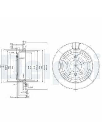 DELPHI BG3042 | Fren Diski Arka Havalı BMW E39 96-03