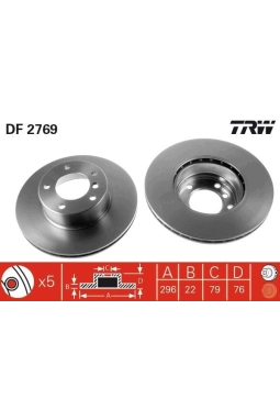 TRW DF2769 | Disk On 5S-E39 | 1 Adet