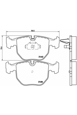 BREMBO P06021 | Fren Balatası E-38 Ön 7.40 / E-39 / 5.30 / E 53