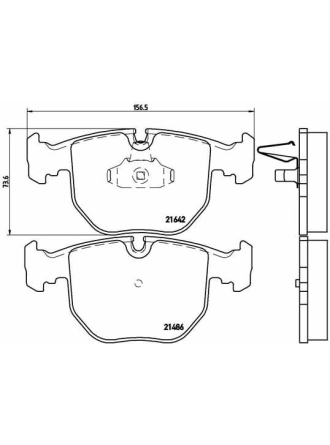 BREMBO P06021 | Fren Balatası E-38 Ön 7.40 / E-39 / 5.30 / E 53