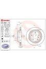 BREMBO 09.6841.11 | Fren Disk Arka Havalı (BMW 5 Serisi E39 / 96-03) | 2 Adet