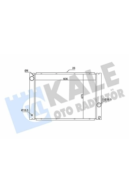KALE 341905 | Radyatör 04-5-Seri (E60-E61) 7-Seri (E65-E66-E67) + Ac