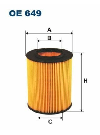 FILTRON OE649 | Yağ Filtresi 96-05 3-Seri 5-Seri E36-E38-E39