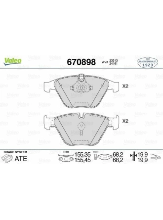 VALEO 670898 | Fren Balata Ön 06-3-Seri (E90-F30-F80)