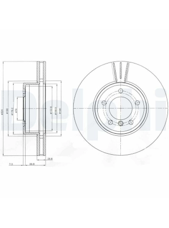 DELPHI BG9871C | Disk On (Ad) 04-520İ-D-523İ-525İ-D-530İ-D (E60-E61) (Kutu Fıyat Tek) Kaplamalı | 2 Adet