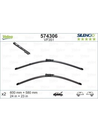 VALEO 574306 | Silgi Süpürgesi Tk 60 + 58Cm 02-BMW 5S-E60 F.Blade *E.F.U**