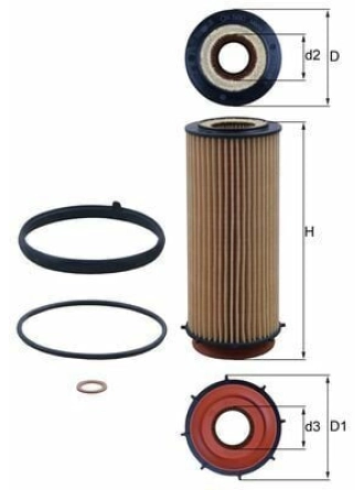 MAHLE OX560D | Yağ Filtresi 09-3-Seri (E90-E91-E92) 5-Seri (F07-F10-F11) 7-Seri (F01-F02-F03-F04) X5