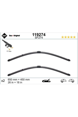 VALEO 119274 | Silgi Süpürgesi Tk 65 + 45Cm 10-BMW.5S-7S
