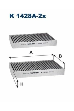 FILTRON K1428A-2X | Polen Filtresi 17-5-Seri (F90-G30-G31) 7-Seri (G11-G12) X5-X6 + Ca