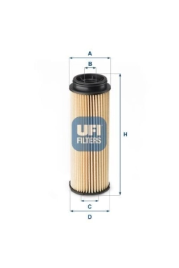 UFI 25.252.00 | Yağ Filtresi 16-1-Seri (F20-F21) 3-Seri (F30-F31-F34-F80) X3-X4-X5 **Oe**