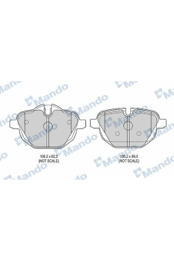 MANDO MBF015266 | Fren Balata Arka 10-BMW 5.Seri-F10-F11