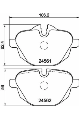 HELLA PAGİD 8DB355013-921 | Fren Balatası Arka (BMW F10-25 G11-30) 2456101