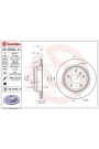 BREMBO 09.B338.21 | Fren Diski Arka Kaplamalı BMW E87-E90 320-325-328 2004-2011 | 2 Adet