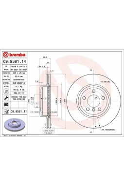 BREMBO 09.9581.11 | Fren Diski E-83 Ön Tek