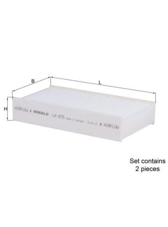 MAHLE LA873-S | Polen Filtresi 11-X3-X4 + Ac