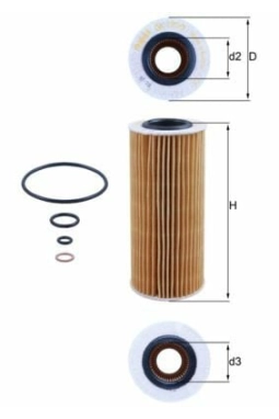 MAHLE OX177-3D | Yağ Filtresi 03-3S-E46-E90-5S-E60-X3-X5-X6