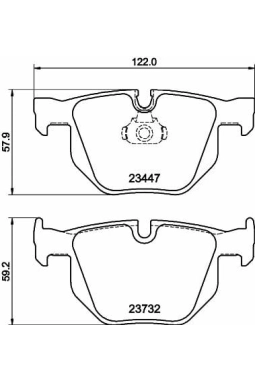 HELLA PAGİD 8DB355013-941 | Fren Balatası Arka BMW X5-X6 / E70-E71-F15-F16