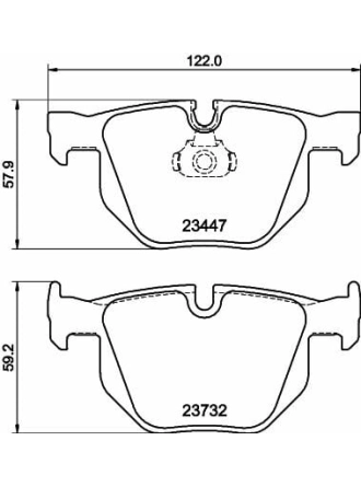 HELLA PAGİD 8DB355013-941 | Fren Balatası Arka BMW X5-X6 / E70-E71-F15-F16