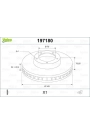 VALEO 197180 | Disk BMW X5 (2007 -) 3.0Sd, 4.8Sı V8 X6 (2008 -) 3.0D, 3.0Ifren Bınek (Ithal) | 1 Adet