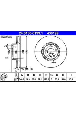 ATE 240130-01991 | Fren Diski Ön (348mm) BMW X5 E70 X6 E71