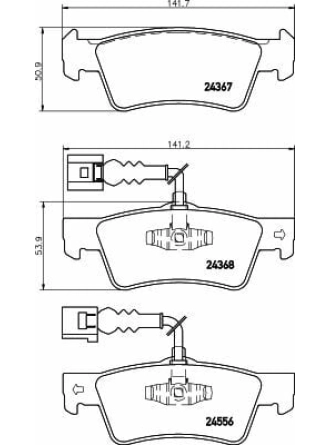 HELLA PAGİD 8DB355012-441 | Fren Balatası VW Touareg (7La, 7L6, 7L7)