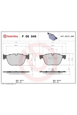 BREMBO P06049 | Fren Balatası E-70 / 71 F-15 / 16 Ön