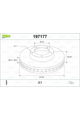 VALEO 197177 | Fren Diski Ön 332mm BMW E70 F15 E71 F16