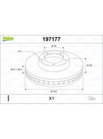 VALEO 197177 | Fren Diski Ön 332mm BMW E70 F15 E71 F16