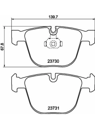 HELLA PAGİD 8DB355010-751 | Fren Balatası Arka (BMW E-60 / 61 / 63 / 64 / 70 / 90 / 70 / Arka Büyük)