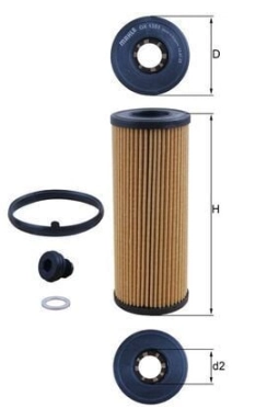 MAHLE OX135-1D | Yağ Filtresi W168 97-04 Vaneo W414 02-05